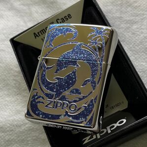 ZIPPO アーマー ドルフィン ブルーラメ仕上げ イルカ ジッポー 新品