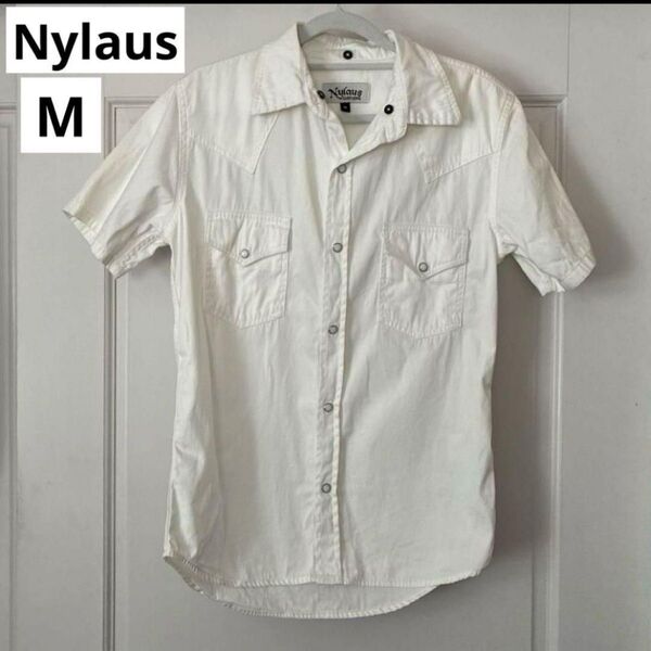 Nylaus 半袖シャツ デニムシャツ フード付き