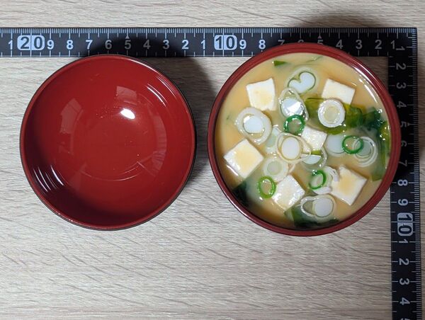 食品サンプル 味噌汁