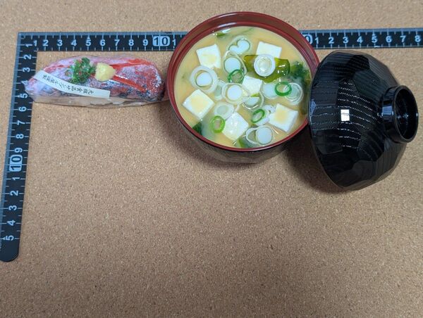 食品サンプル 味噌汁&寿司(アジ)セット売り!