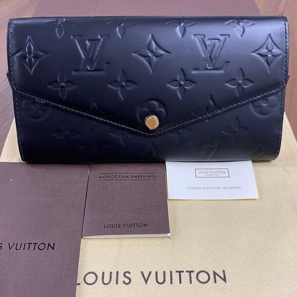 新品同様! 新作 ルイヴィトン LOUIS VUITTON ヴェルニ ポルトフォイユサラ 財布 長財布