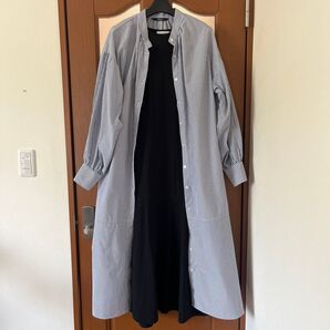 ストライプシャツワンピース