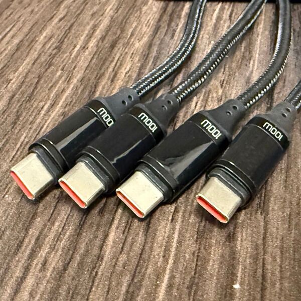 Mcdodo USB-C to Cケーブル 4本セット 1.2m 出力スクリーン表示 100W PD 中古