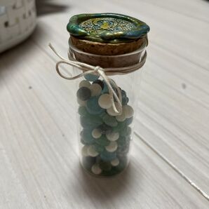 【ネコシーリングスタンプ】パワーストーン入り小瓶