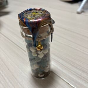 【ネコシーリングスタンプ】パワーストーン入り小瓶