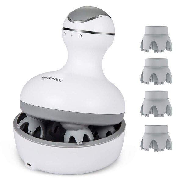 電動頭皮ブラシ ヘッドブラシ 防水 3D技術 乾湿両用 操作簡単 ヘッドスパ