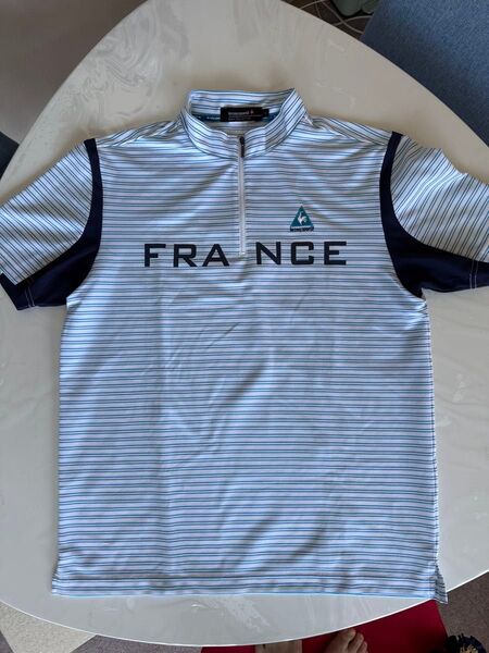 le coq sportif ハーフジップシャツ フランス ロゴ入り