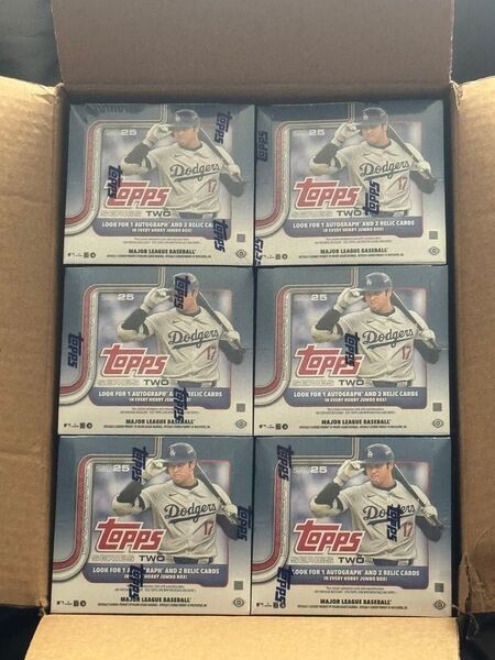 新品 未開封 topps MLB 2025 series2 two jumbo box 6箱(カートン) サインカード 大谷翔平