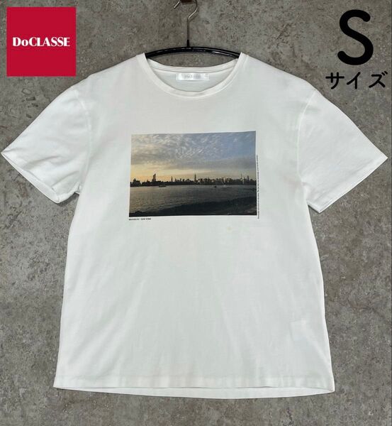 ドゥクラッセ プリントTシャツ ホワイト Sサイズ