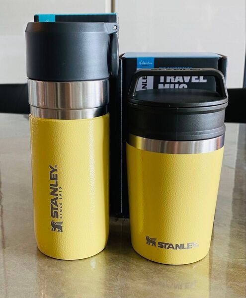 STANLEY スタンレー ボトルマグ2個セット ゴー真空ボトル0.37L 真空マグ0.23L 保冷保温頑丈 ライムライト