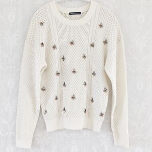 EBELE MOTION エベルモーション ビジュー付きニット