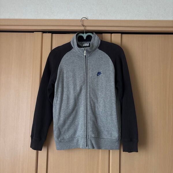 NIKE ジップアップパーカー グレー×黒 メンズ