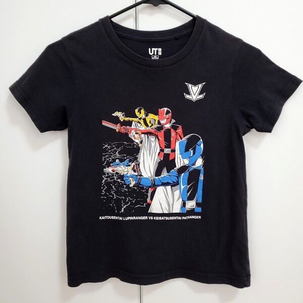 匿名配送:UT ルパンレンジャーvsパトレンジャー 半袖Tシャツ 120cm 黒