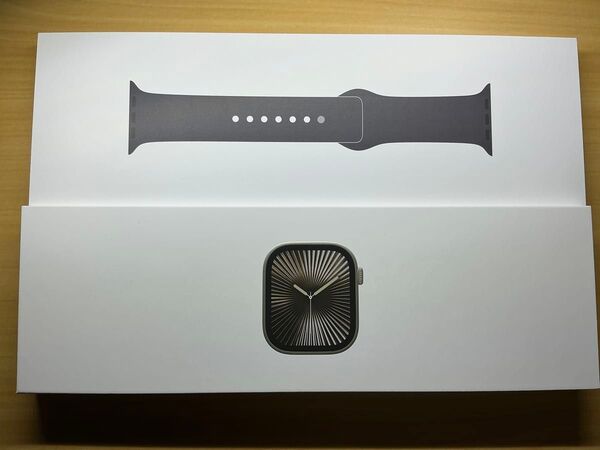 Apple Watch Series10 46mm ナチュラルチタニウム ストーングレースポーツバンドM/L