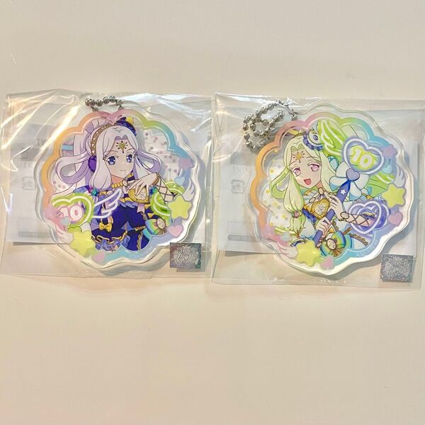 プリパラ10週年まるくじ3弾 ジュリィ ジャニス アクリルキーホルダー アクキー 2点セット チャーム ストラップ