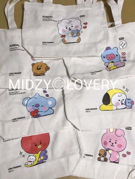 《7種》 KUNDAL クンダル トート BT21 RJ SHOOKY MANG KOYA CHIMMY TATA COOKY