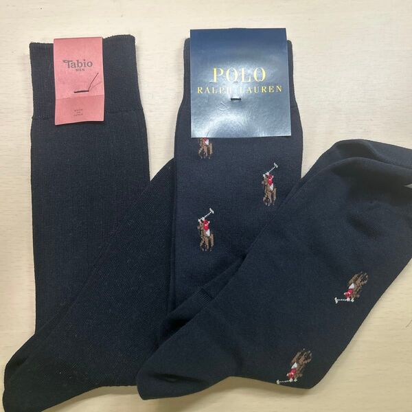 Tabio & POLO RALPH LAUREN ソックス 2点セット メンズ 25-27cm
