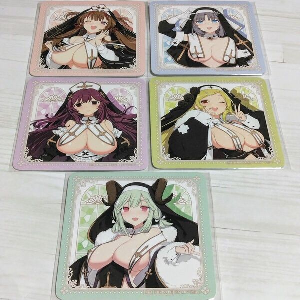 閃乱カグラ 爆乳ハイパーWEBくじ 7パイ目 特典 コースター 等身 全5種セット 新品未開封