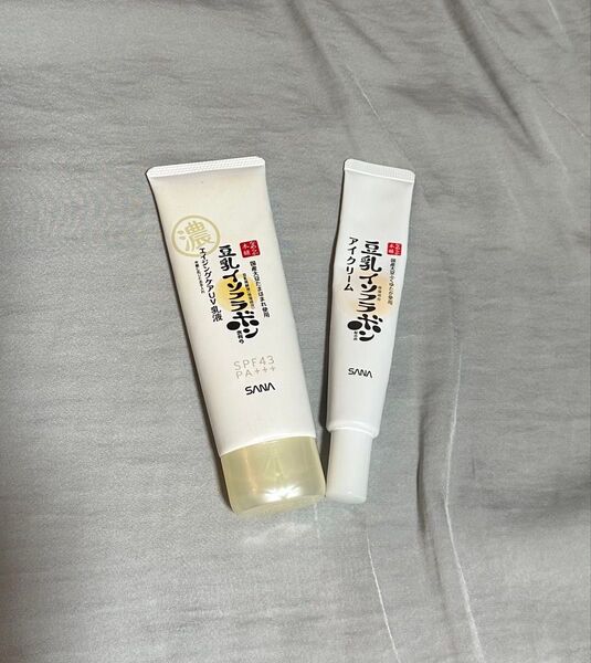SANA なめらか本舗 豆乳イソフラボン エイジングケアUV乳液&アイクリーム 2点セット