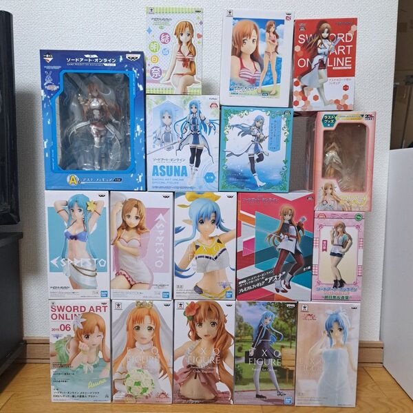 新品 アスナ フィギュア 17種セット 送料込み ソードアートオンライン まとめ売り SAO 美少女 一番くじ プライズ