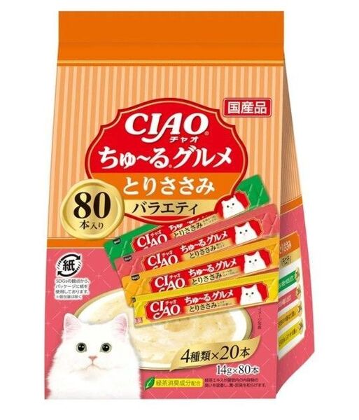 CIAO ちゅ~る とりささみグルメバラエティ(14g*80本入)