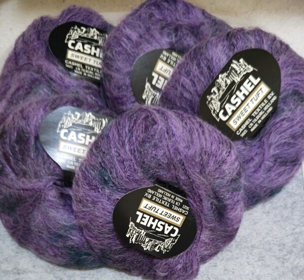 ポーランド産CASHIEL Sweet Tuft 毛糸 5玉 パープル系