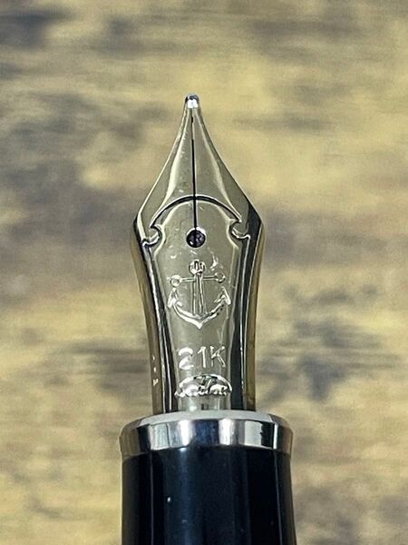 美品 ホワイトゴールド 21k 字幅B セーラー 万年筆 SAILOR