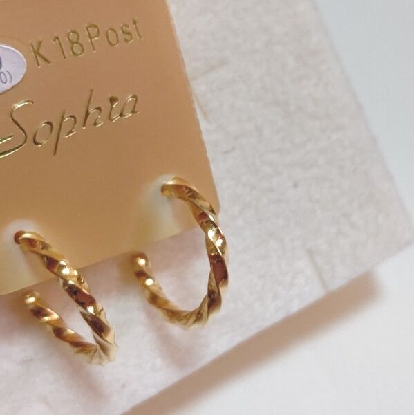 ジャンク ポストのみK18 刻印なし ピアス 未使用