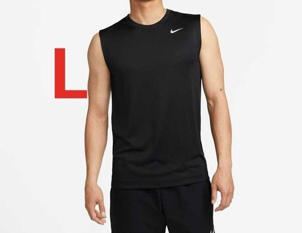 ナイキ タンクトップ スリーブレス ノースリーブ Tシャツ ブラック 黒 L