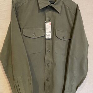 ユニクロ オーバーサイズシャツ オリーブ M 新品