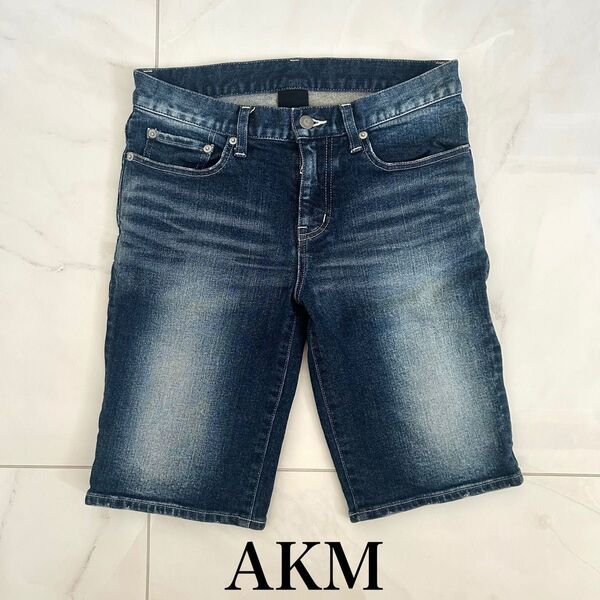 AKM ダメージ加工 デニム ジーンズ 短パン ショートパンツ エイケイエム