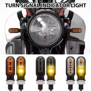 バイク ウインカー LED ウィンカー オートバイ 小型 高視認 高輝度 M10 スモーク アンバー 汎用 12V 防水 原付