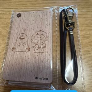 大阪関西万博 ミャクミャク イコちゃん オリジナル木製パスケース 新品・未使用 即決可