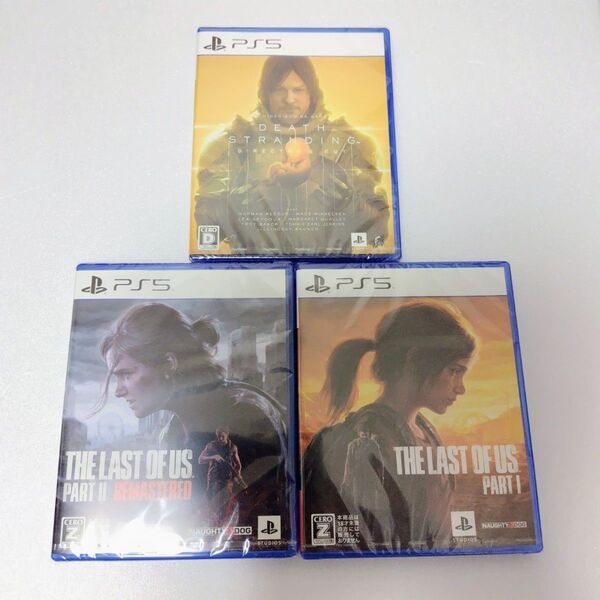 【新品未開封】PS5 ラストオブアス1、ラストオブアス2 、デスストランディング ディレクターズカットの3点セット