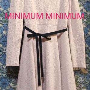 MINIMUM MINIMUM ワンピース ピンク/黒リボンベルト 2(М相当)【クーポンで600円】