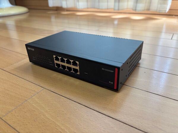 【中古】 BUFFALO PoE スイッチ、ハブ BS-GS2008P
