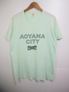 13SS MR.GENTLEMAN ミスタージェントルマン AOYAMA CITY ロゴ Tシャツ 半袖カットソー ミント615K