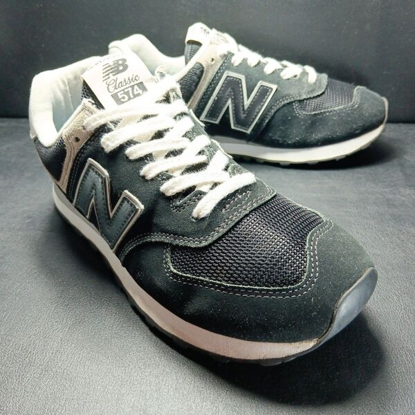 ニューバランス 25.5cm NEWBALANCE ML574 スニーカー ローカットスニーカー ブラック