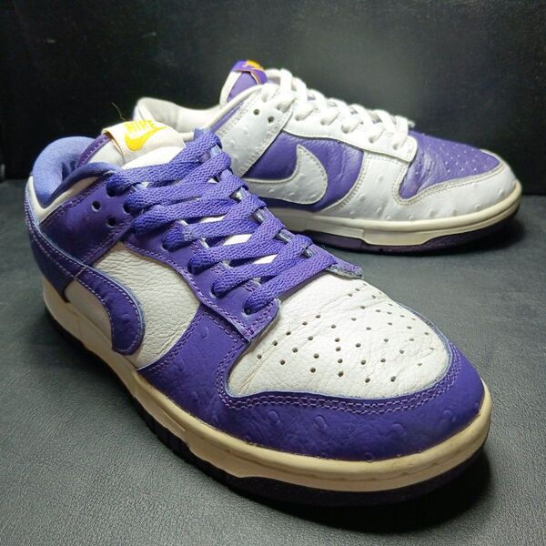 入手困難 ナイキ 24.5cm NIKE DUNK LOW SE スニーカー パープル×ホワイト レザー DJ4636-100