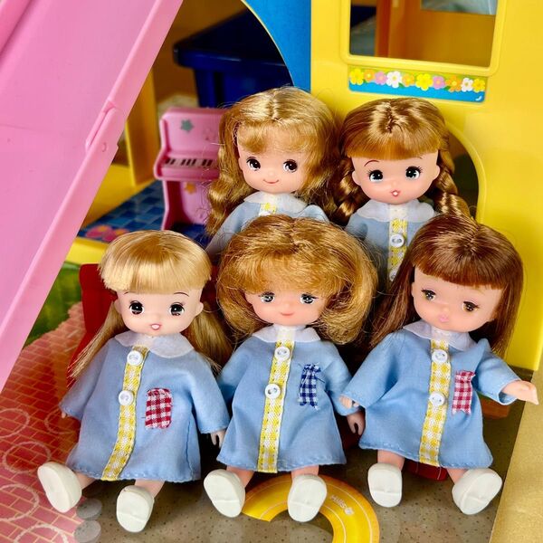 リカちゃんフレンド タカラ あいうえおともだち なかよし幼稚園 女の子 5人セット