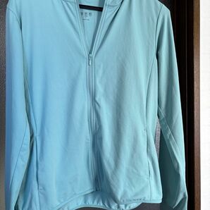 ユニクロ エアリズムUVカットメッシュパーカ Lサイズ ミントグリーン レディース