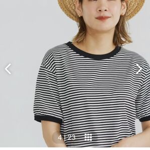 STAR&STRIPE / ボーダーTシャツ ブラック