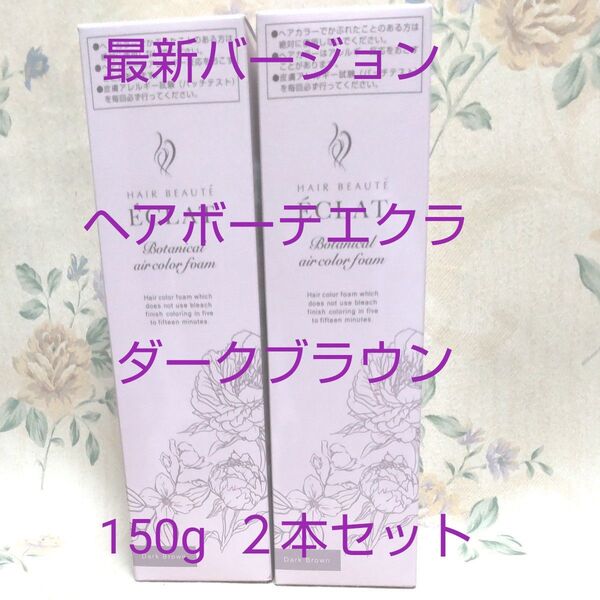 ヘアボーテエクラ ボタニカルエアカラーフォームup 150g ダークブラウン 2本セット