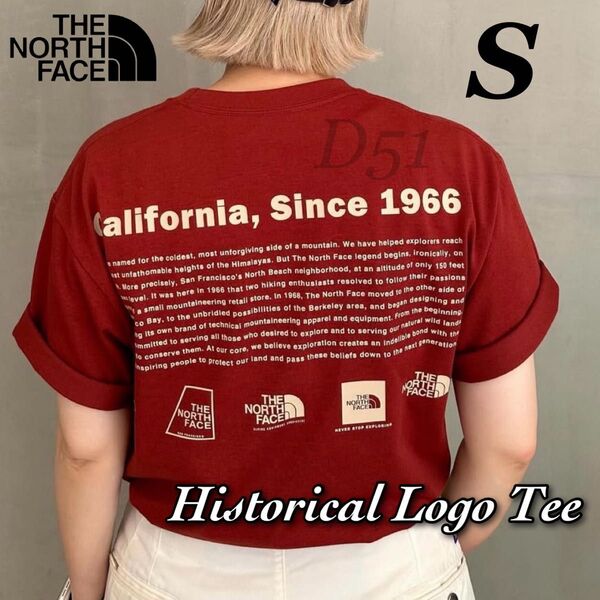 【S】新品★The North Face★ノースフェイス★ヒストリカルロゴ★レッド★半袖 Tシャツ NT32332 32407
