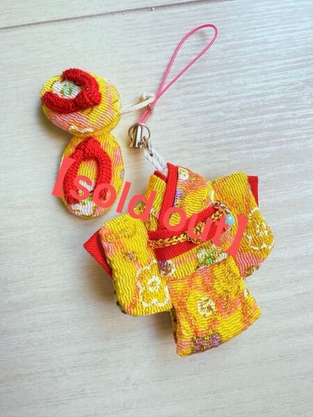【18】和柄ミニ着物ストラップ/和風小物/ハンドメイド