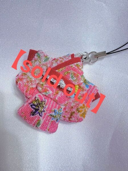 【5】和柄ミニ着物ストラップ/和風小物/ハンドメイド