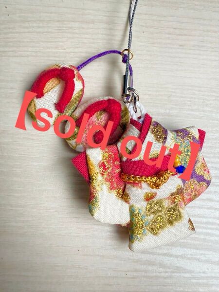 【16】和柄ミニ着物ストラップ/和風小物/ハンドメイド