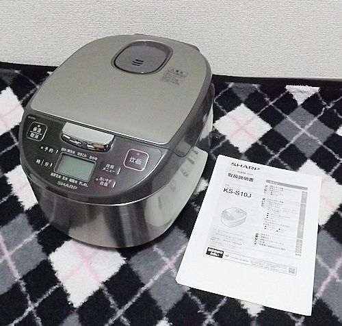 SHARP炊飯器 2018年製 KS-S10J-S 説明書付き