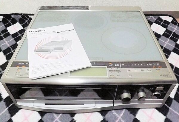 三菱 MITSUBISHI 3口据置きIHヒーター CS-G39CS 説明書付き