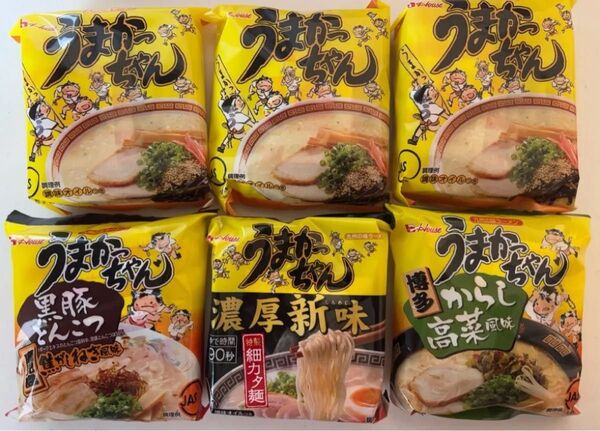 うまかっちゃん 4種6袋 まとめ売り 食べ比べ ラーメン インスタント麺 九州